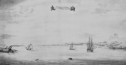 Vue de Louisbourg prise du port NE, 1749